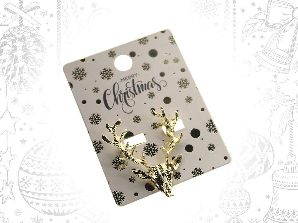 CHRISTMAS REINDEER GOLDEN BROOCH cod. 9319945