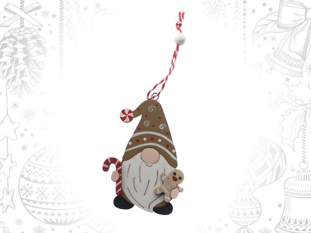 ORNAMENTO MADEIRA PAI NATAL COOKIE cod. 9320034