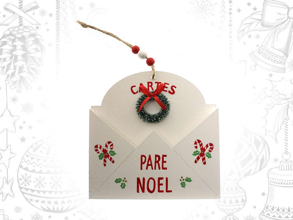 COLGANTE SOBRE CARTES PARA NOEL cod. 9320062