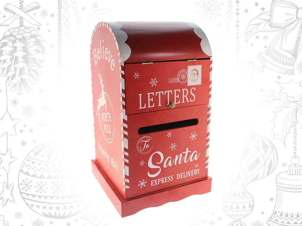RED LETTER BOX LETTERS TO SANTA cod. 9320063