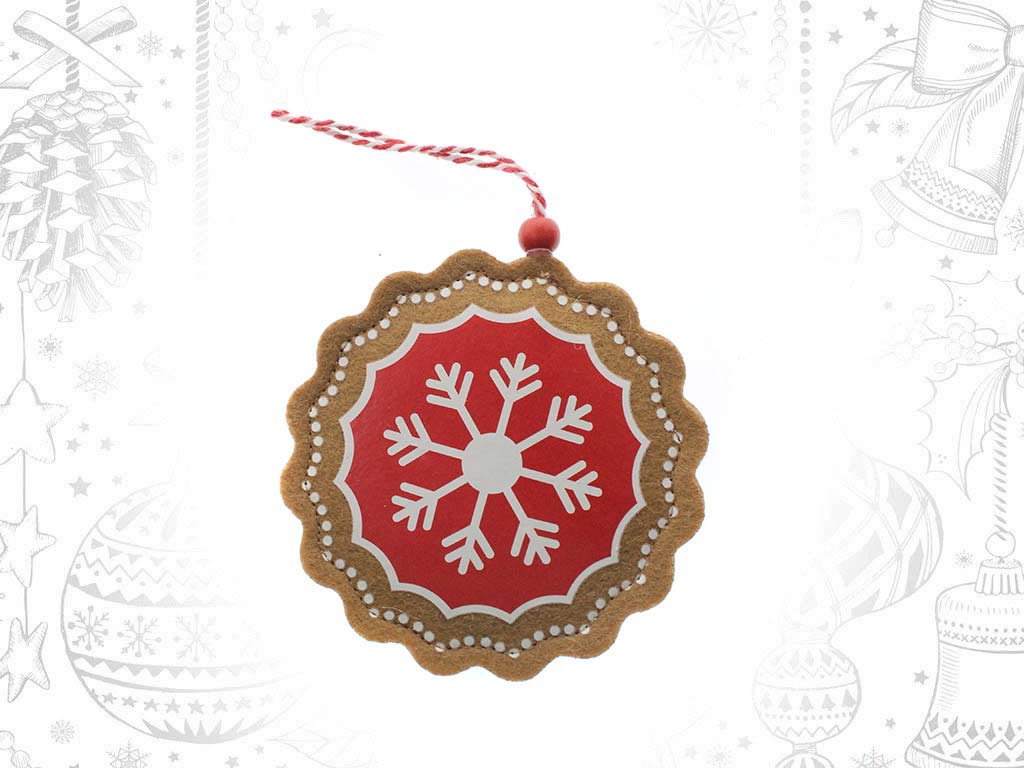 FELT SNOWFLAKE ORNAMENT cod. 9320066