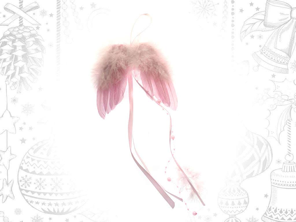 LONG PINK WINGS ORNAMENT cod. 9320151