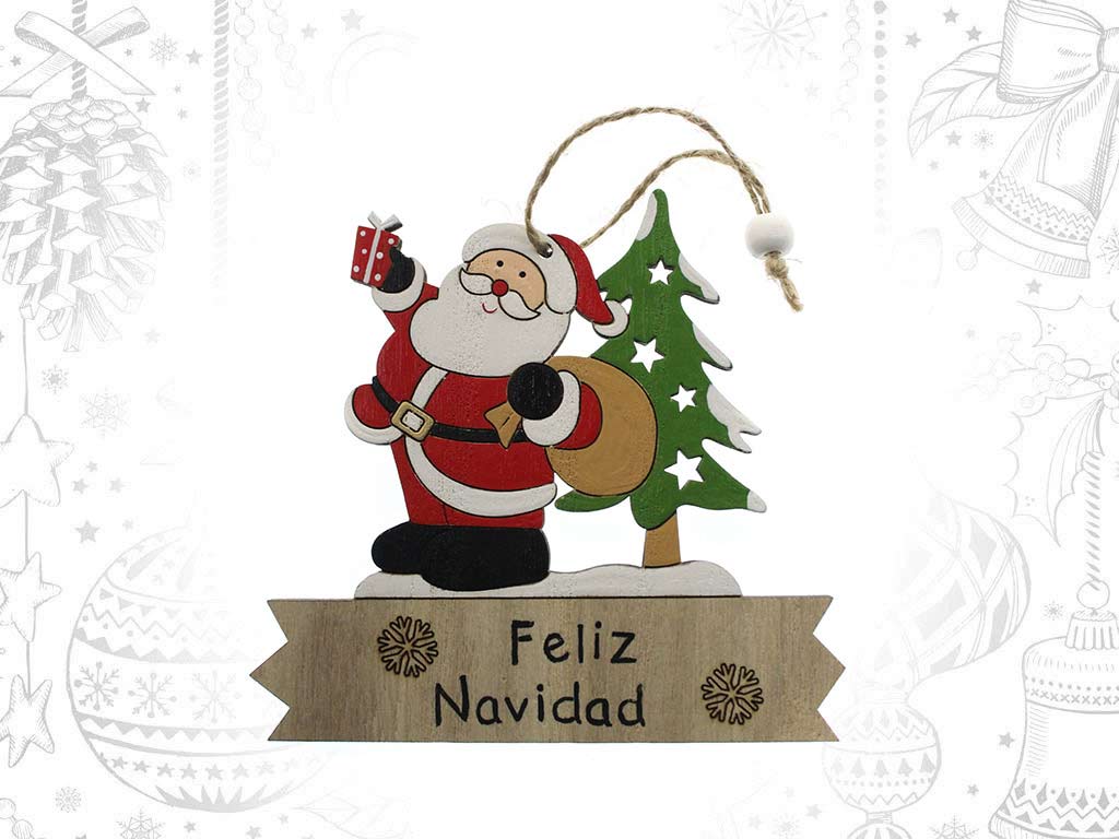 COLGANTE SANTA FELIZ NAVIDAD cod. 9320303