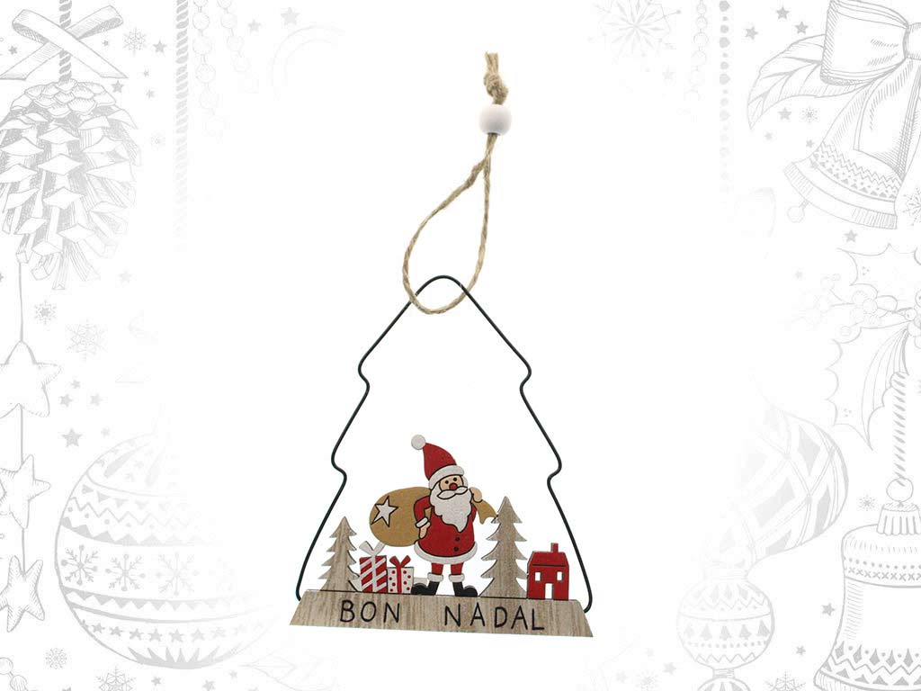 COLGANTE ARBOL SANTA BON NADAL ROJO cod. 9320330