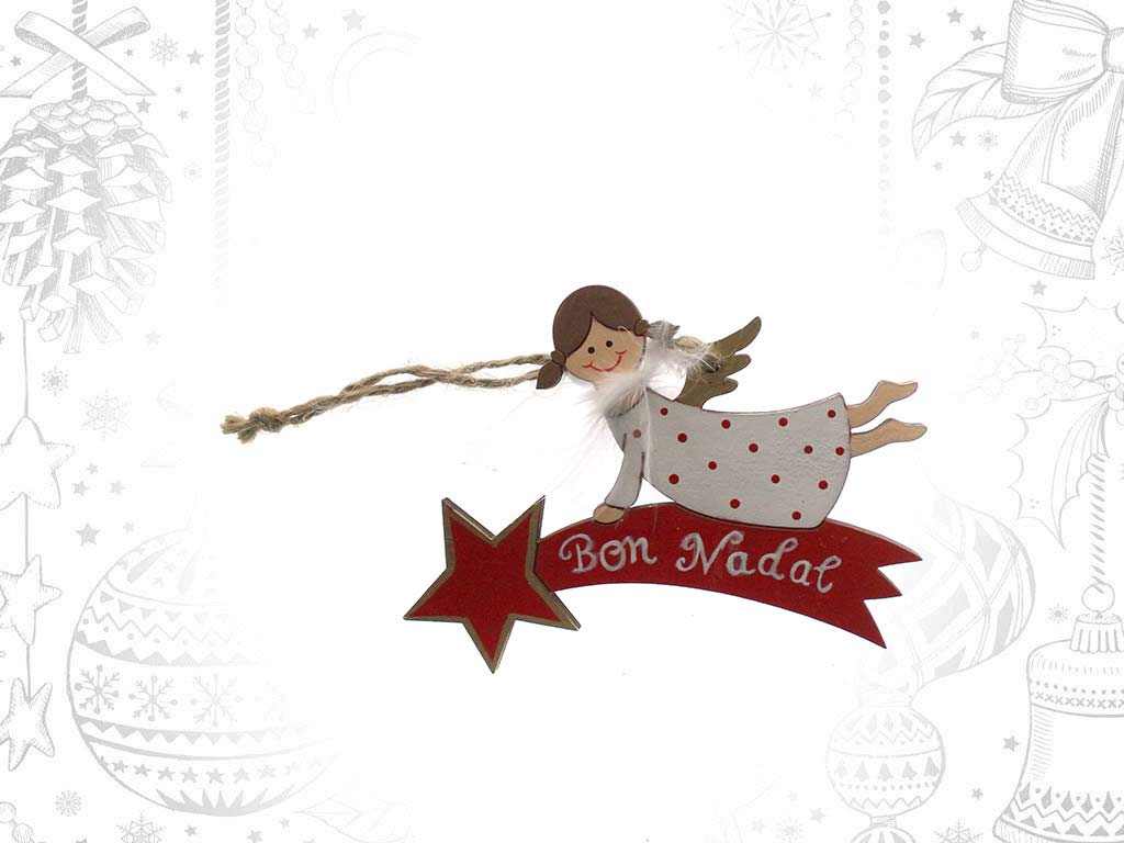 COLGANTE ESTRELLA ANGEL BON NADAL ROJO cod. 9320342