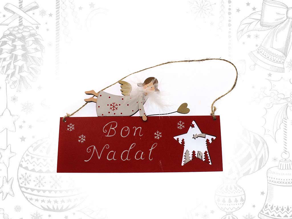 COLGANTE ANGEL SANTA BON NADAL ROJO cod. 9320354