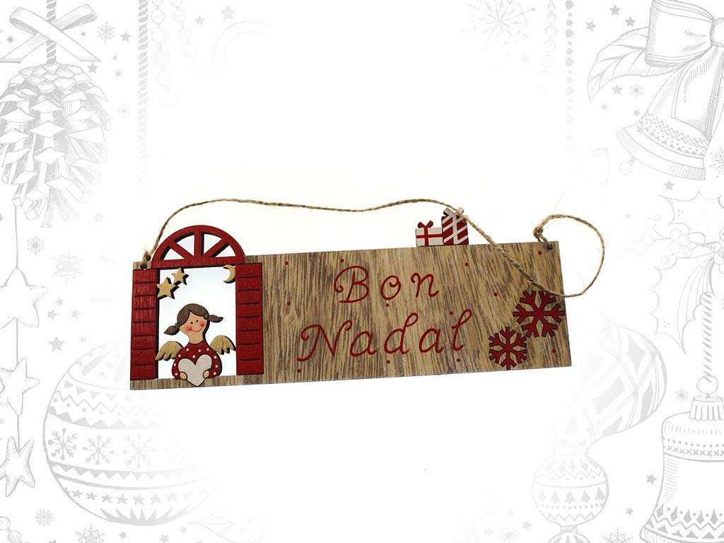 COLGANTE ANGEL SANTA BON NADAL ROJO cod. 9320366