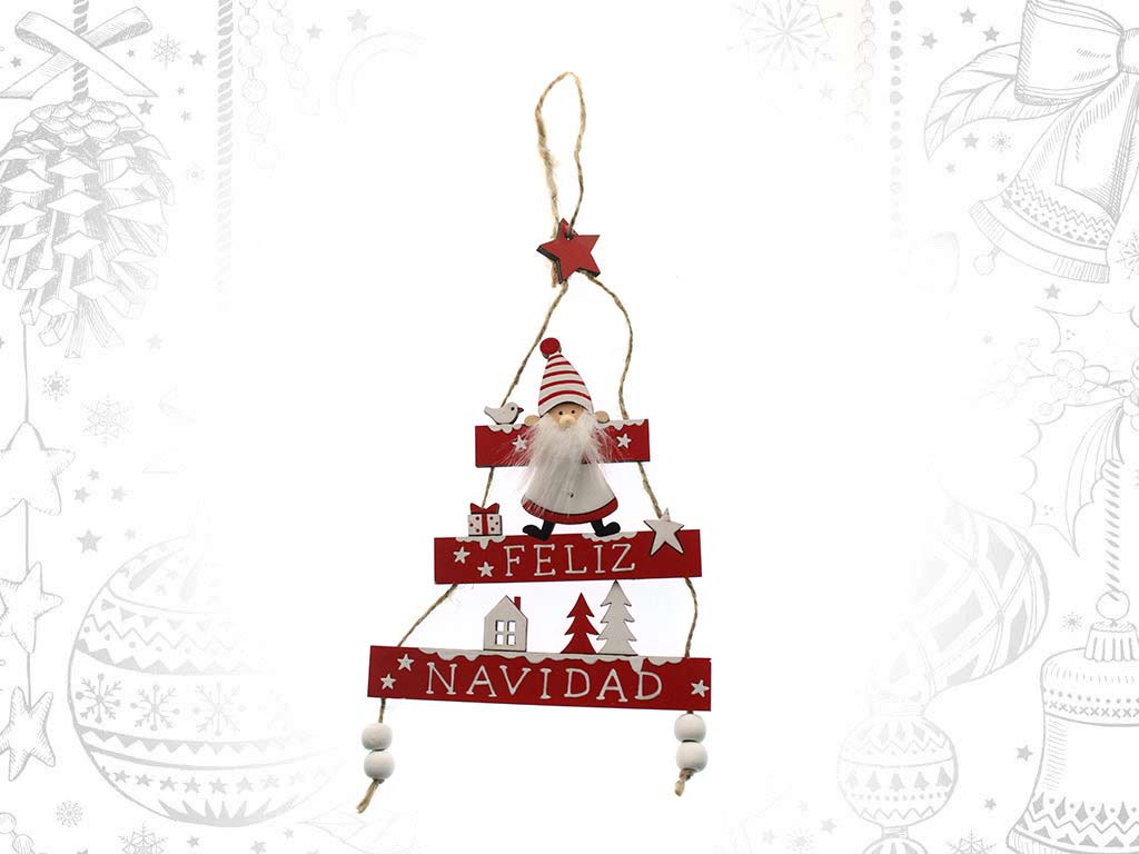 ORNAMENTO PAI NATAL FELIZ NAVIDAD ARVORE cod. 9320383