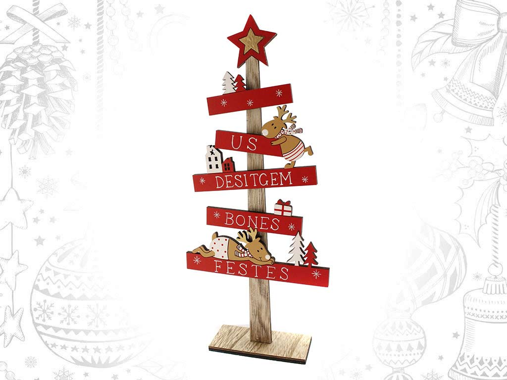 ARBOL RENO ROJO BON NADAL cod. 9320405