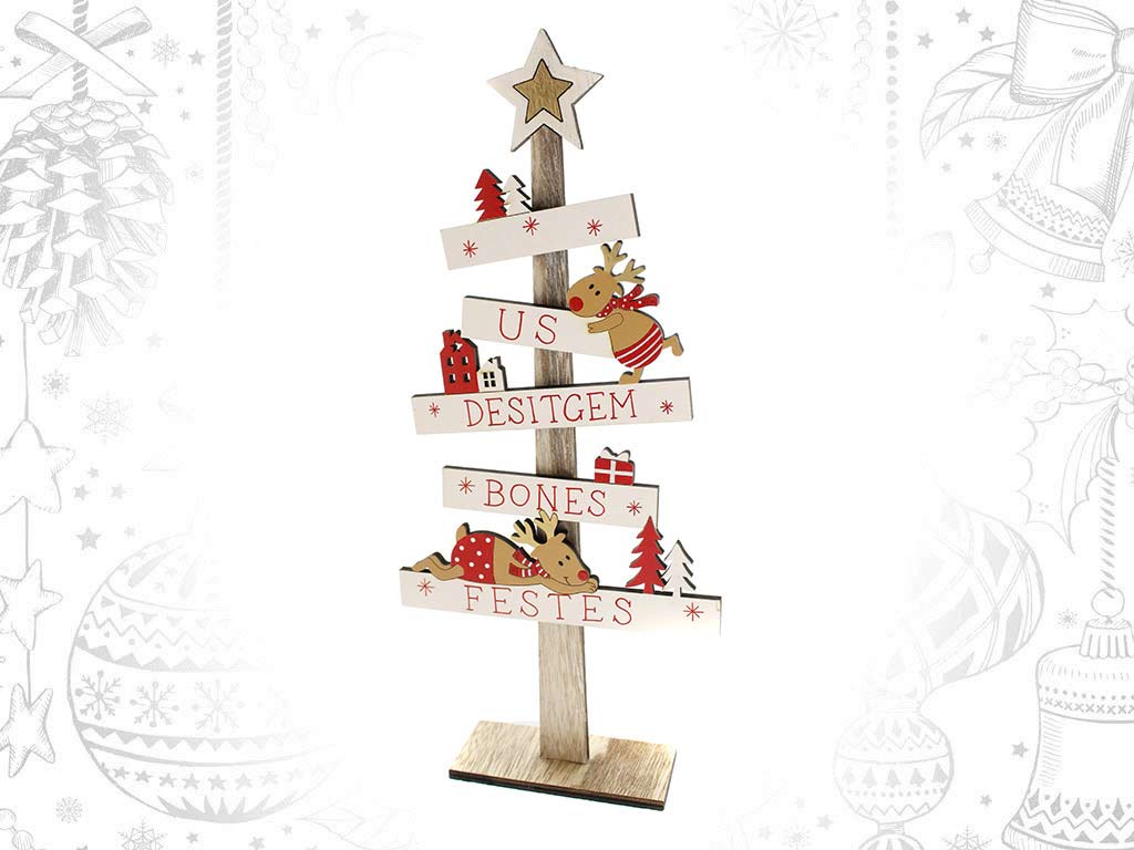 ARBOL XMAS RENO BLANCO BON NADAL cod. 9320406