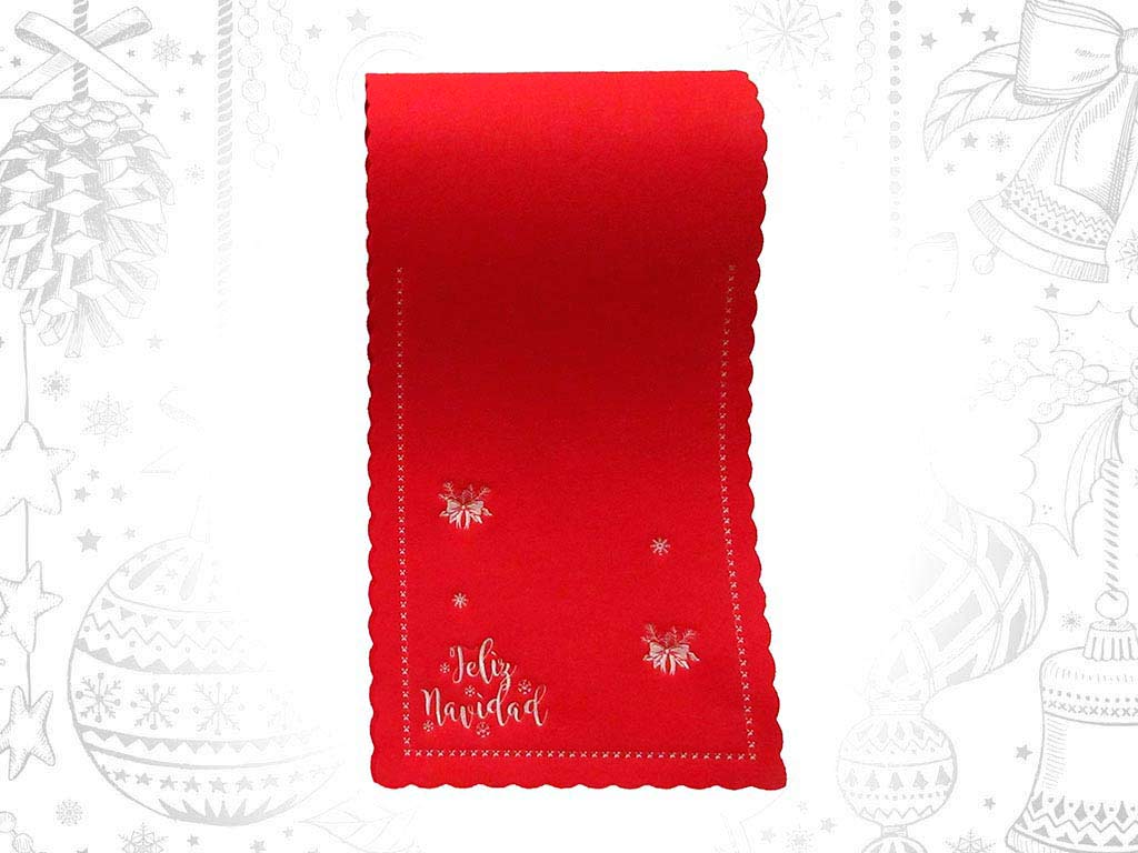 CAMINHO MESA VERMELHO FELIZ NAVIDAD cod. 9320575