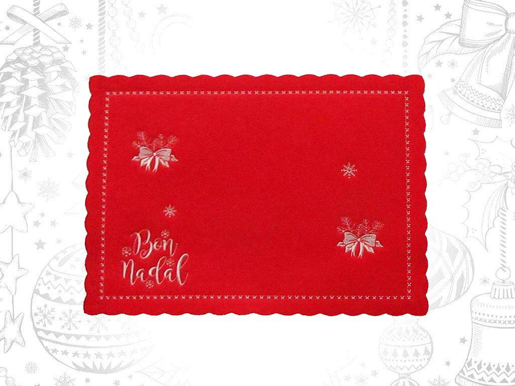 DESSOUS PLAT ROUGE BON NADAL cod. 9320584