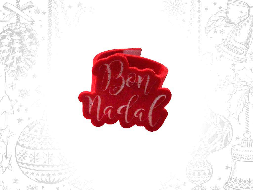 6 SET RED NAPKIN RINGS BON NADAL cod. 9320589