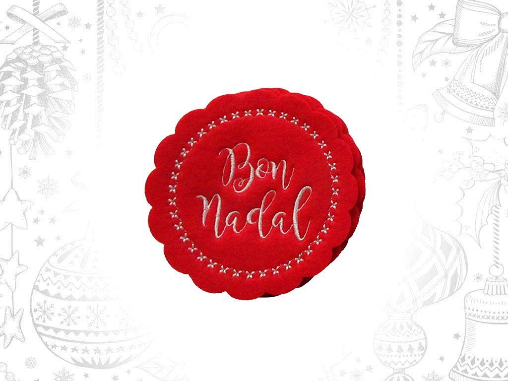 6 SET RED COASTERS BON NADAL cod. 9320590