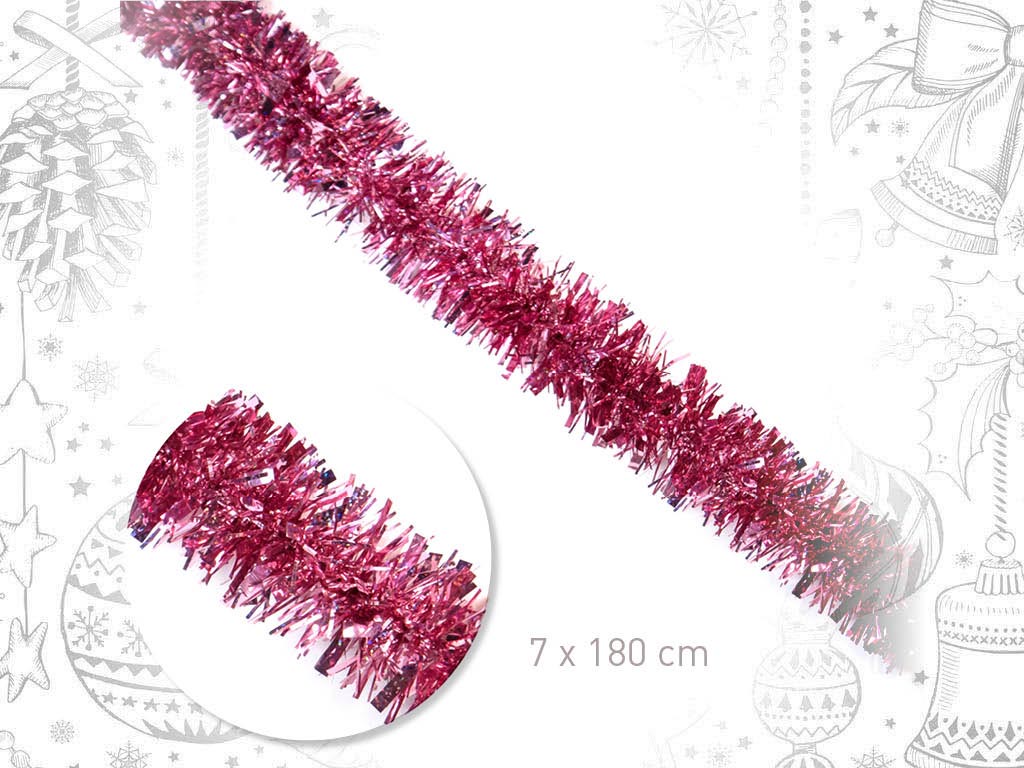 480 - BOA P/A ROSA BARBIE HOLOG.7 CM X 180CM. cod. 9320958