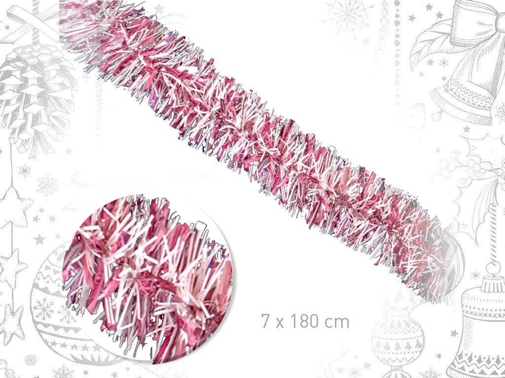 375 - BOA ROSA HOLOG./BLANCA 7X180CM cod. 9320984