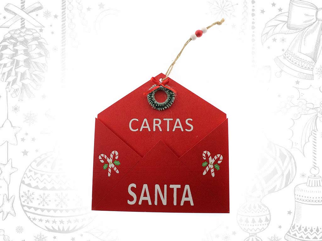 ORNEMENT ENVELOPPE CARTAS SANTA cod. 9321118