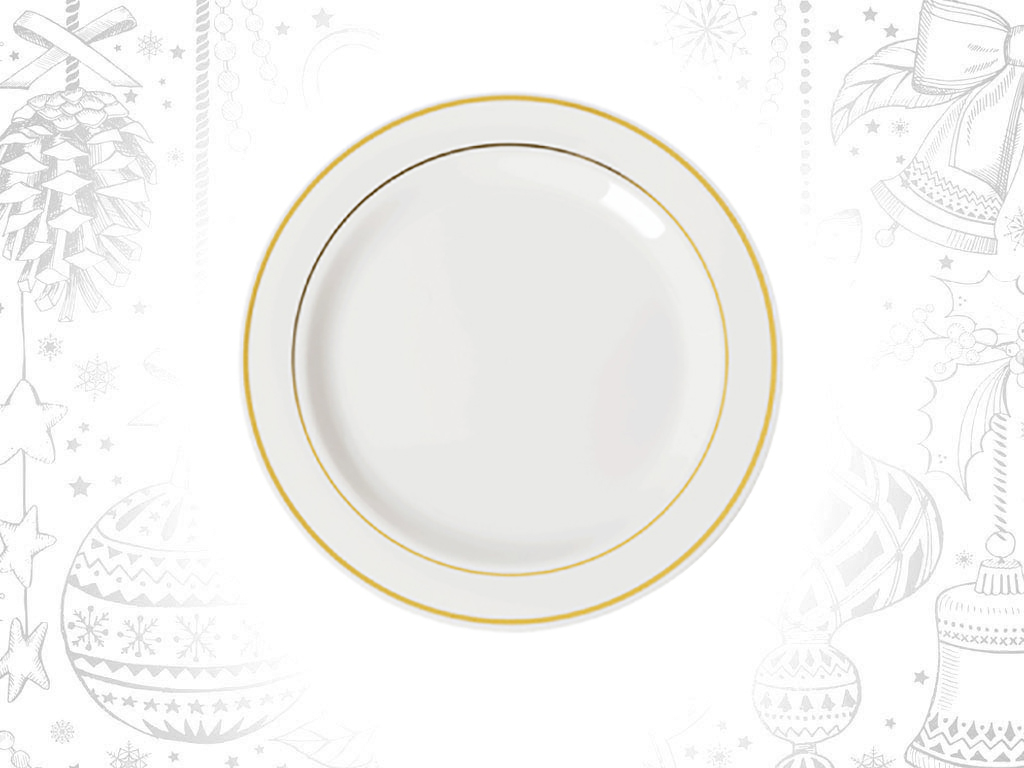 SET 6 PRATOS 26 CM. LINHA OURO cod. 9321183