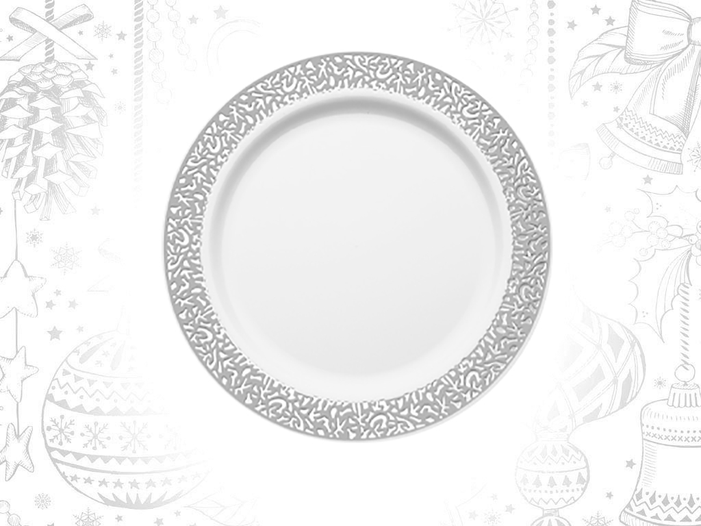 SET 6 ASSIETTES 26 CM. ARGENT cod. 9321194