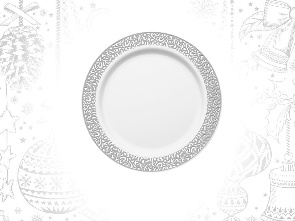 SET 6 ASSIETTES 19 CM. ARGENT cod. 9321195