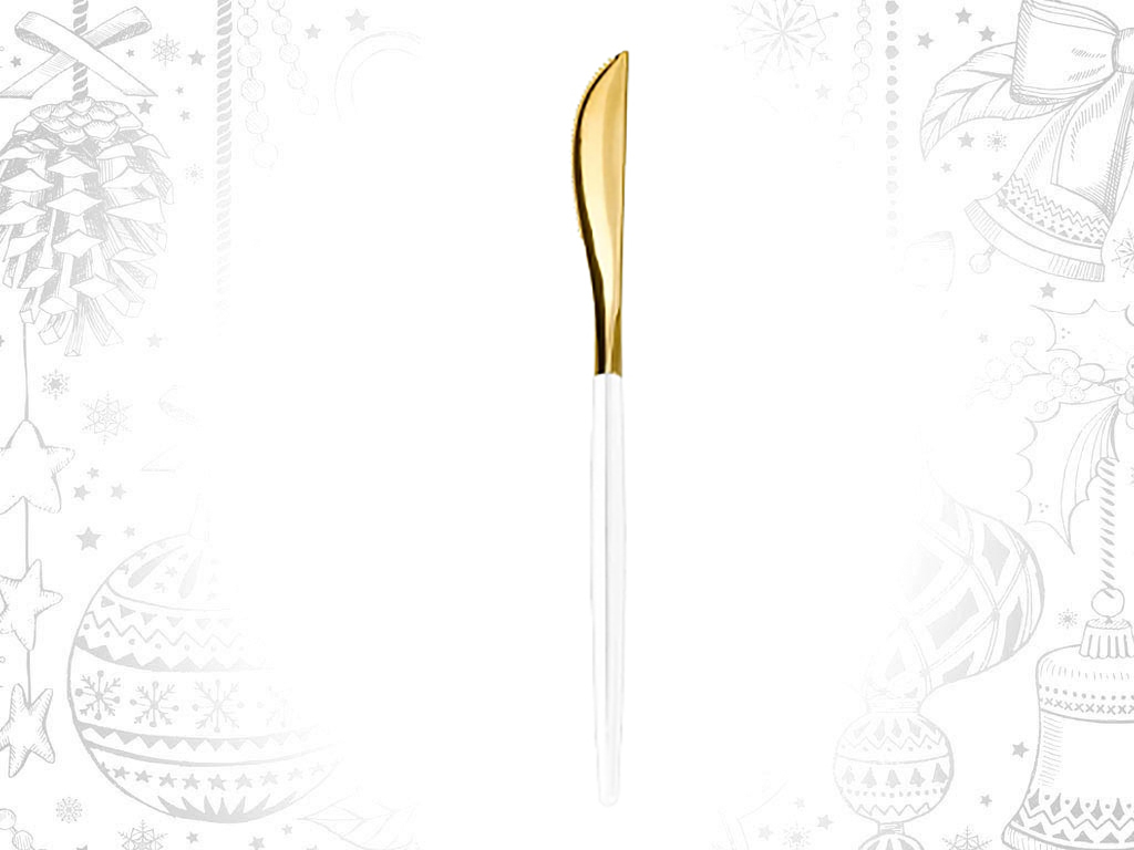 PACK 6 CUCHILLOS BLANCO/DORADO cod. 9321247