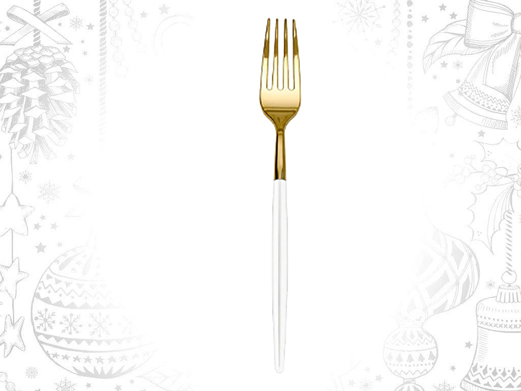 6 PACK WHITE/GOLDEN FORKS cod. 9321248