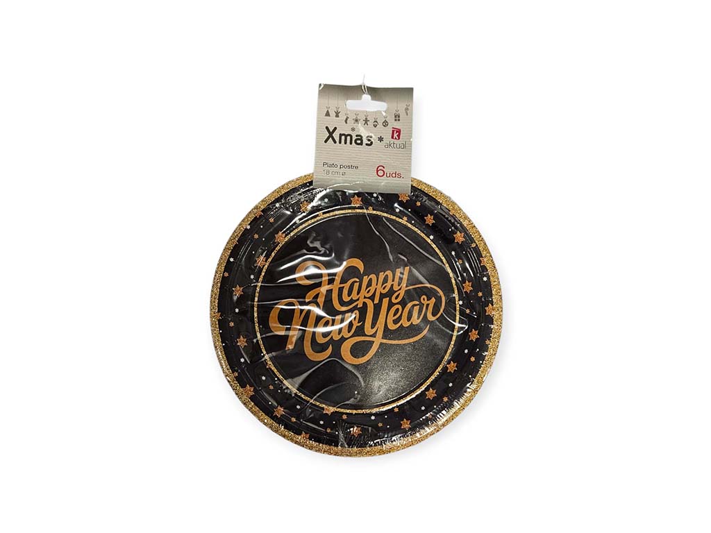 SET 12 PLATOS HAPPY NEW YEAR cod. 9321271