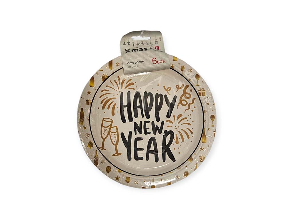 SET 12 PLATOS HAPPY NEW YEAR cod. 9321279