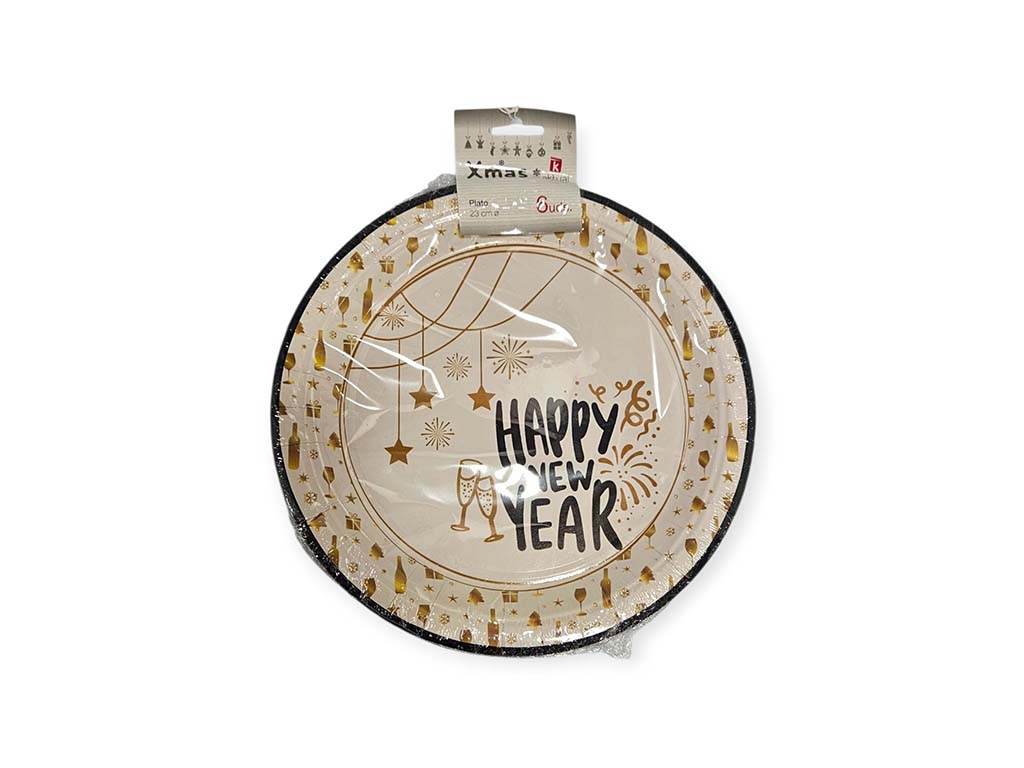 SET 12 PLATOS HAPPY NEW YEAR cod. 9321280