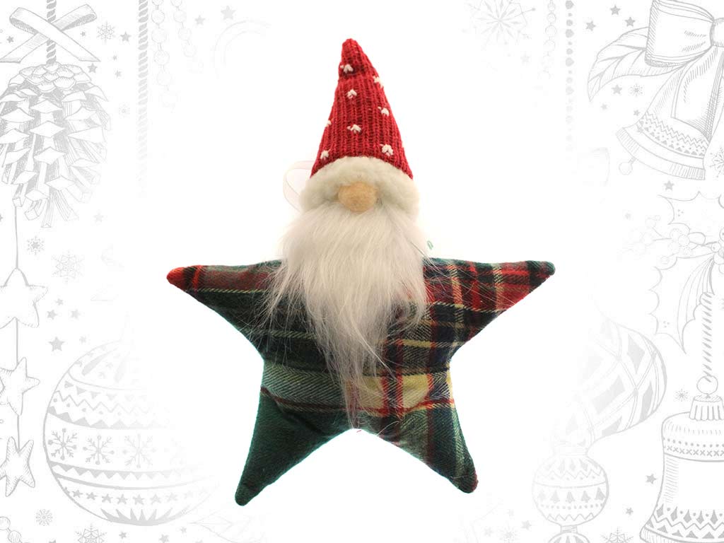 COLGANTE PAPA NOEL VICHY VERDE ESTRELLA cod. 9321481