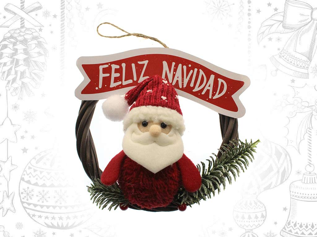 PINGENTE MERRY CHRISTMAS PAPAI NOEL VERM cod. 9321538