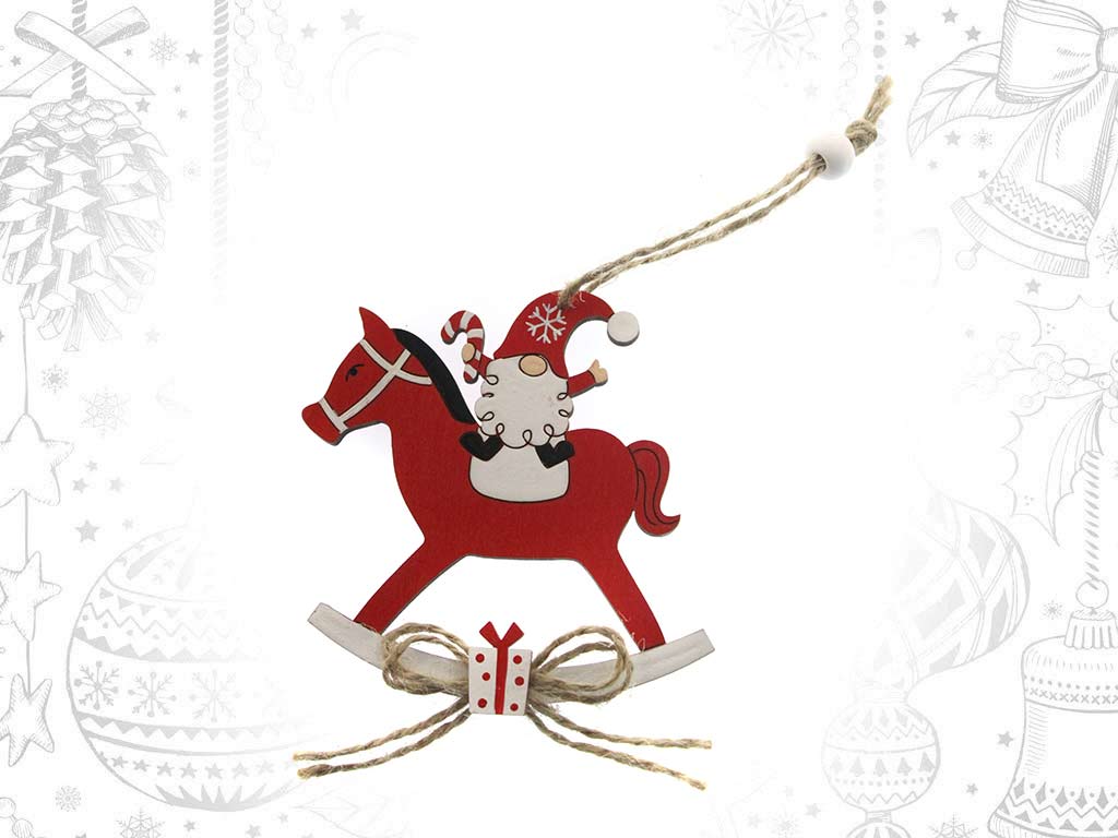 COLGANTE CABALLO ROJO PAPA NOEL cod. 9321662