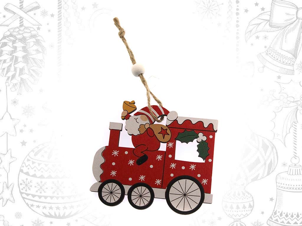 COLGANTE PAPA NOEL TREN ROJO cod. 9321668