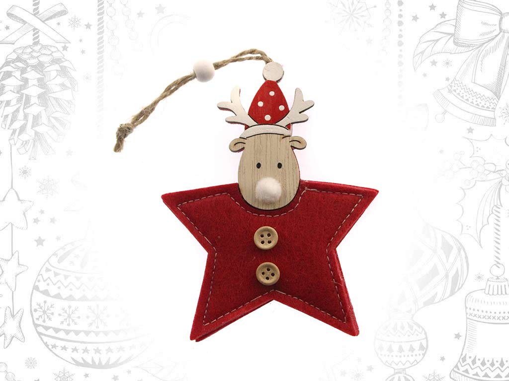 COLGANTE ESTRELLA ROJA RENO cod. 9321676
