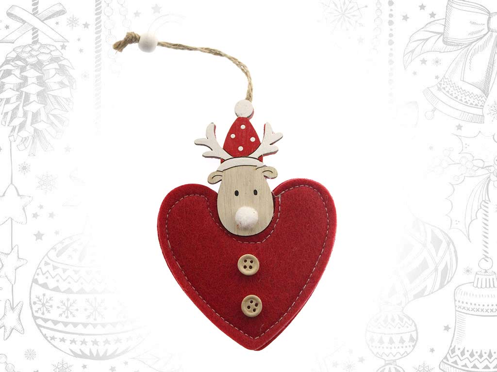 COLGANTE CORAZON ROJO RENO cod. 9321677