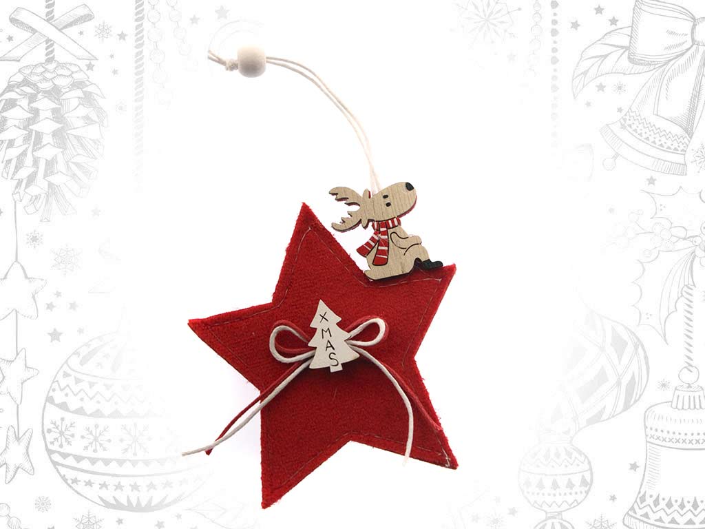 COLGANTE ESTRELLA ROJA RENO cod. 9321678