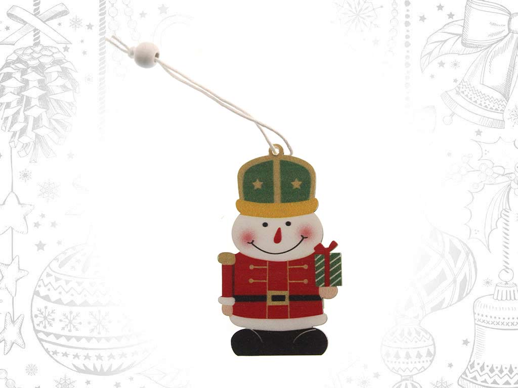 ORNAMENTO BONECO NEVE MADEIRA cod. 9321686
