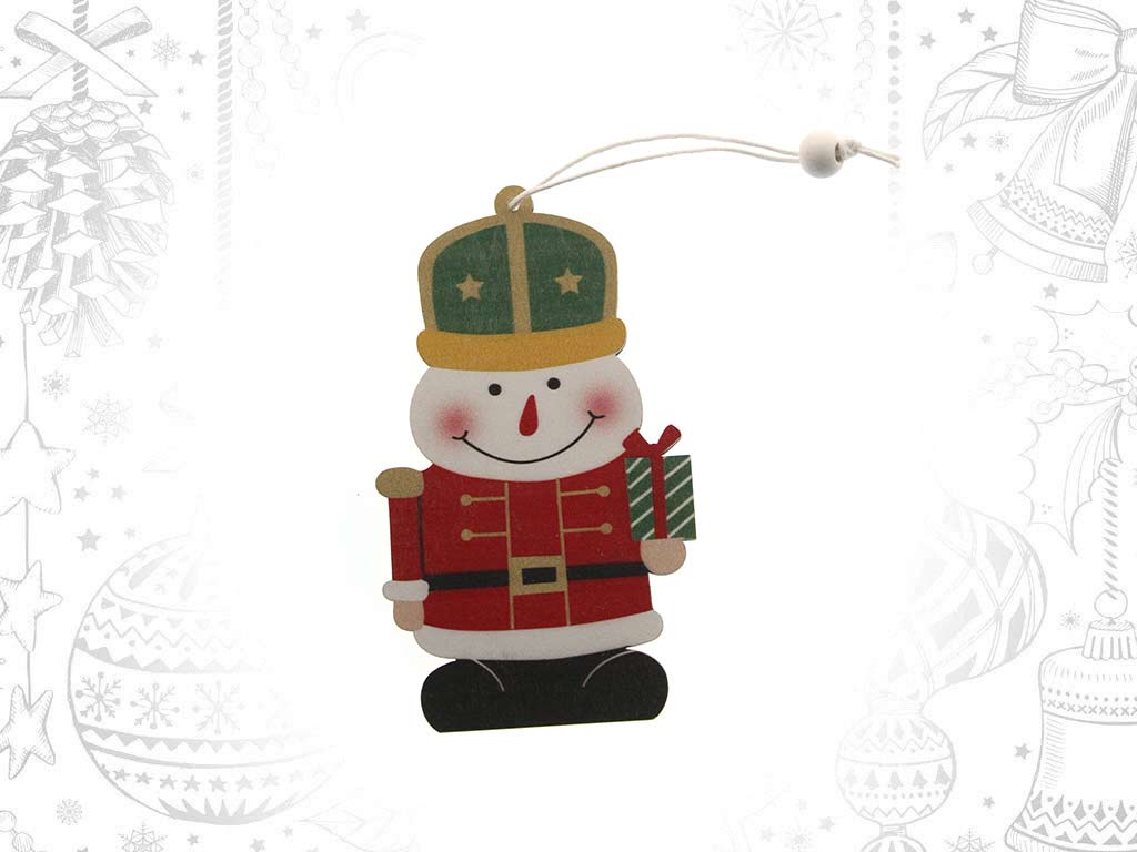ORNAMENTO BONECO NEVE MADEIRA cod. 9321692