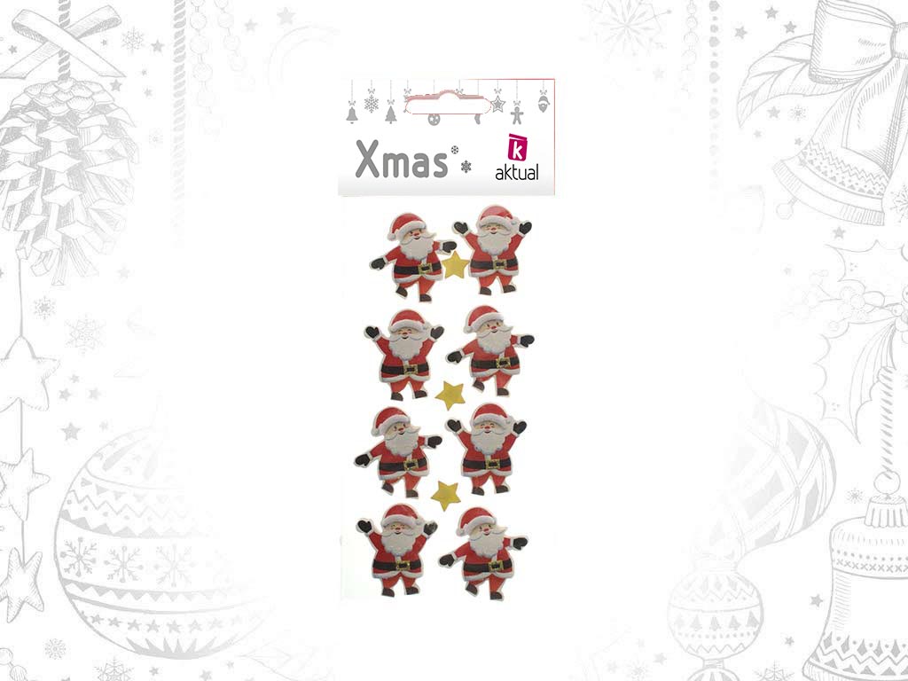 PACK 8 ADHESIVOS PAPA NOEL cod. 9321707