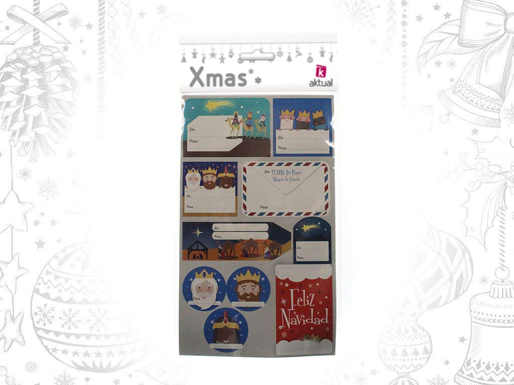 PACK 8 ADESIVOS NATAL LACO cod. 9321709