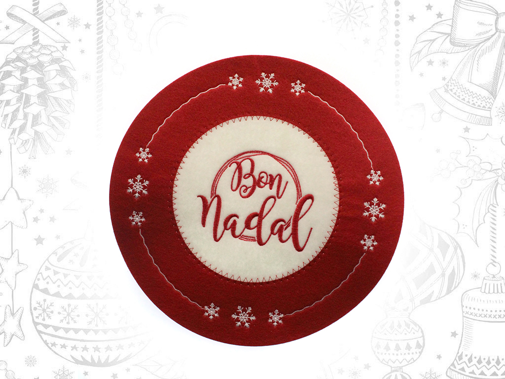 SALVA-MANTEL REDONDO VERMELHO BON NADAL cod. 9321734