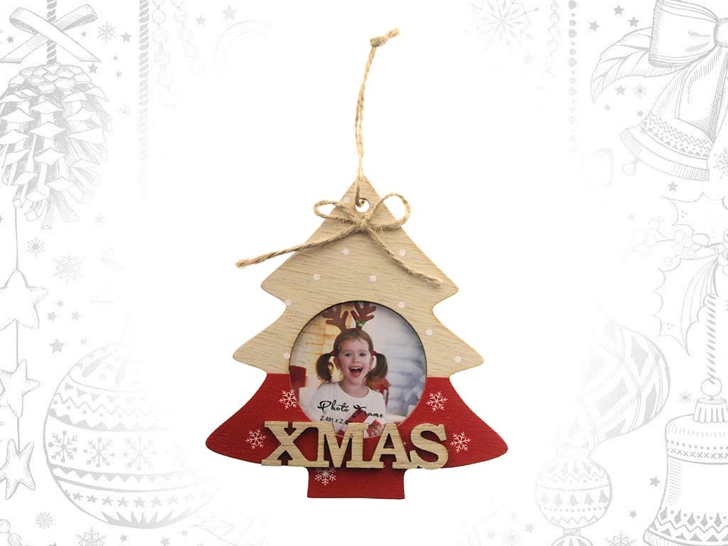ORNAMENTO PORTA-FOTO ARVORE VERMELHA cod. 9321836