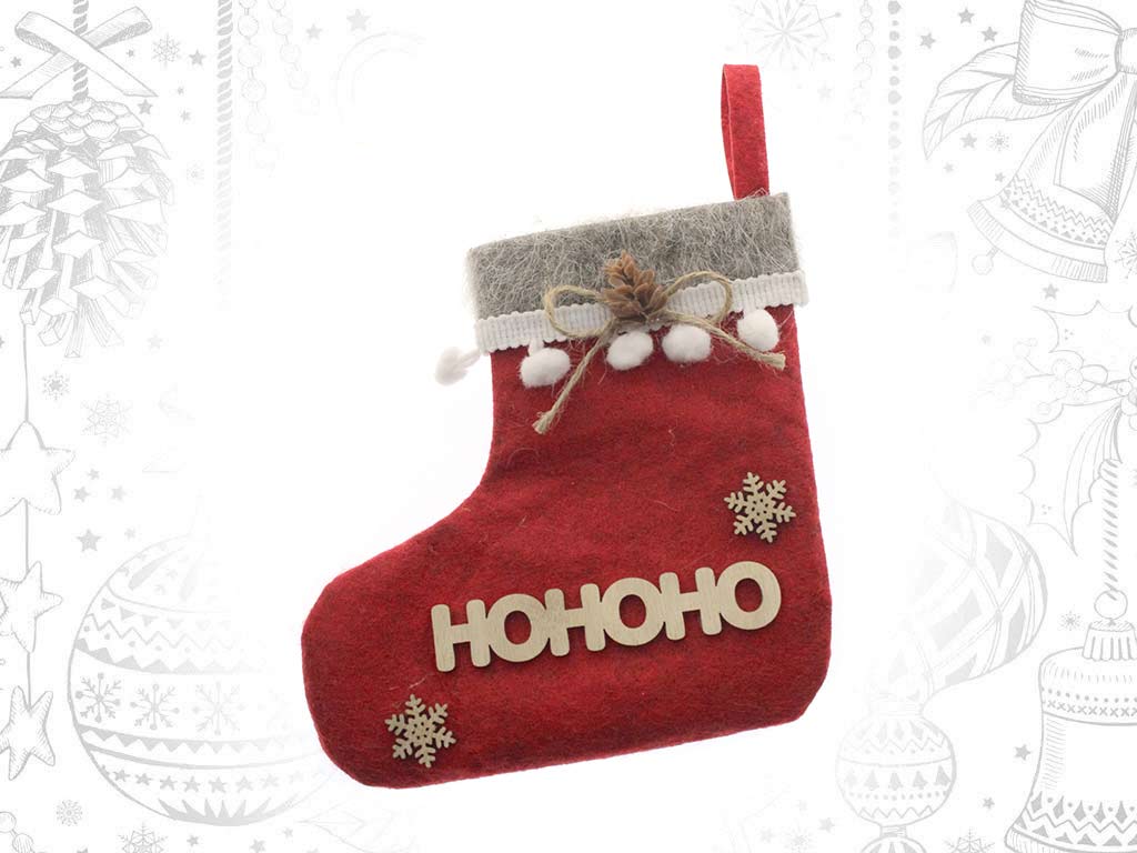 MEIA NATAL HOHOHO VERMELHO cod. 9321874