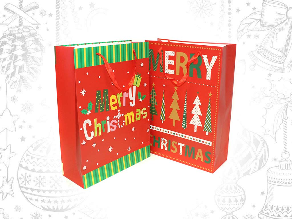 SACO PRESENTE SORT-3 MERRY CHRISTMAS cod. 9322043
