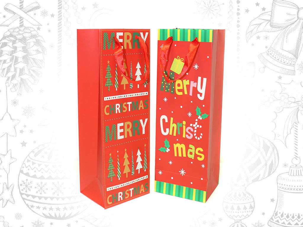 SACO PRESENTE SORT-3 MERRY CHRISTMAS cod. 9322044