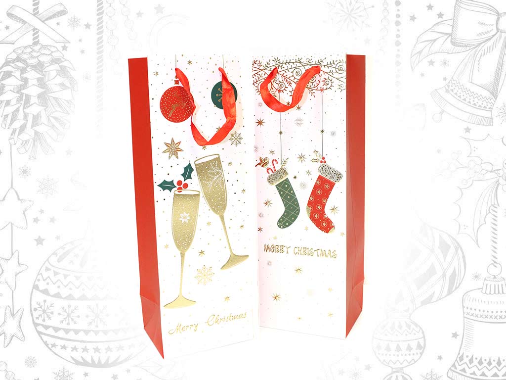 SACO PRESENTE SORT-3 MERRY CHRISTMAS cod. 9322048