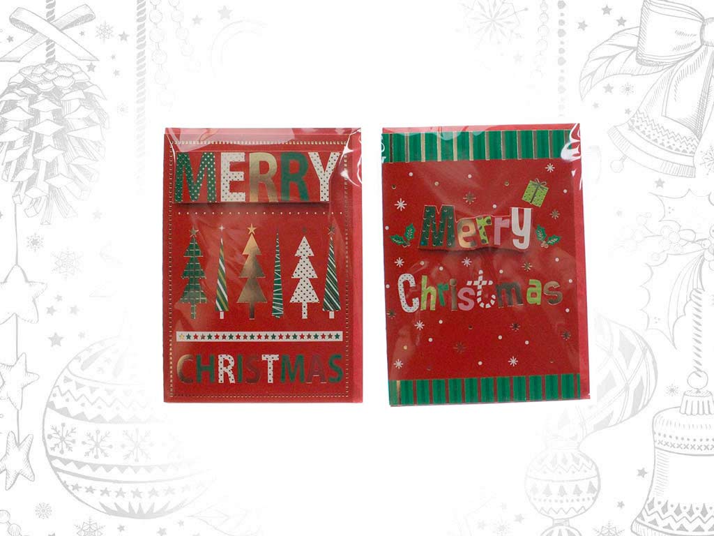 CARTAO FELICITAÇAO/ENVELOPE MERRY CHRIS cod. 9322049