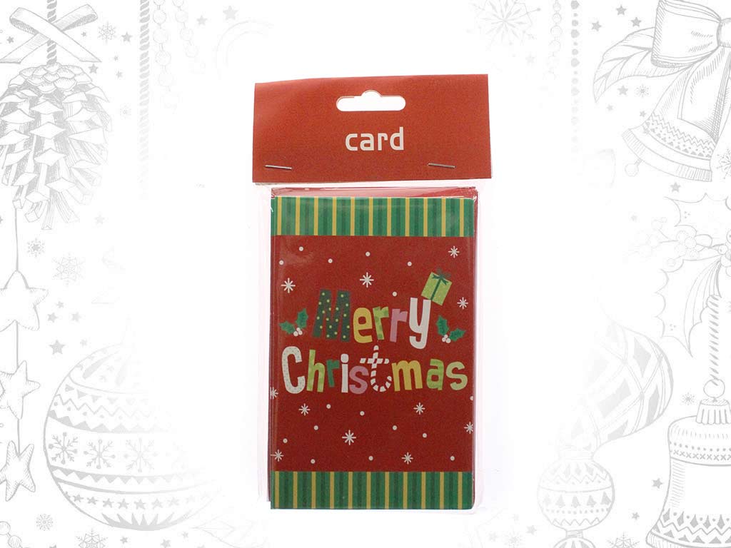 SET 8 TARJETAS FELICITACION MERRY CHRIS cod. 9322055