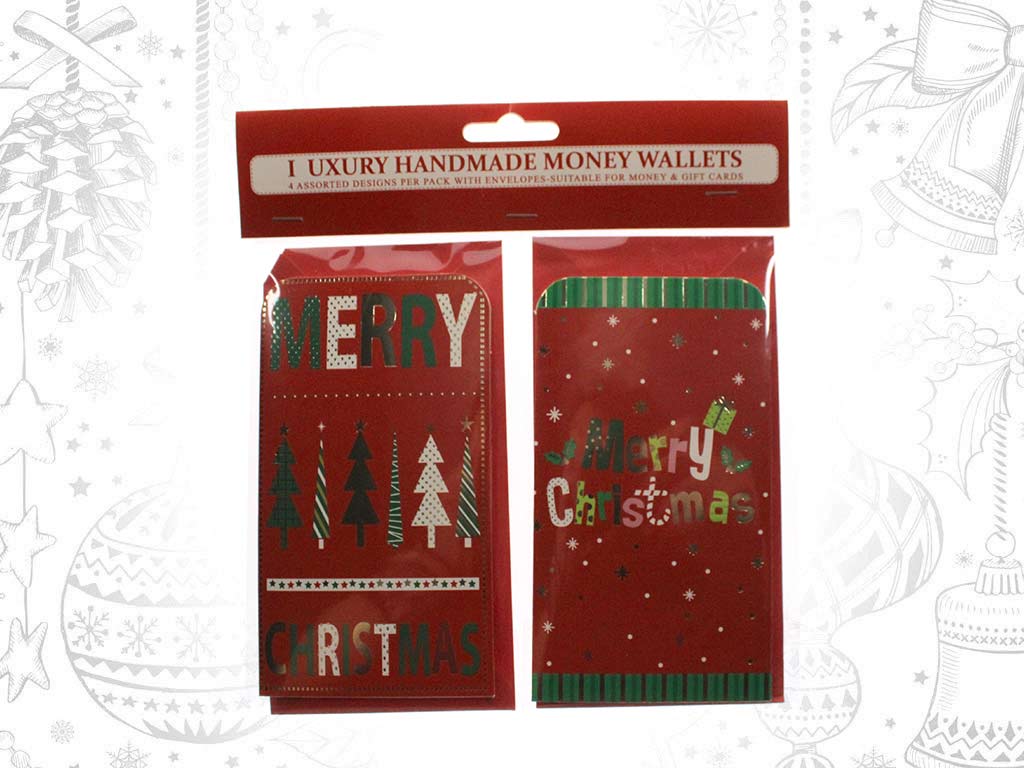 SET 4 PORTA-MOEDAS DIY MERRY CHRISTMAS cod. 9322057