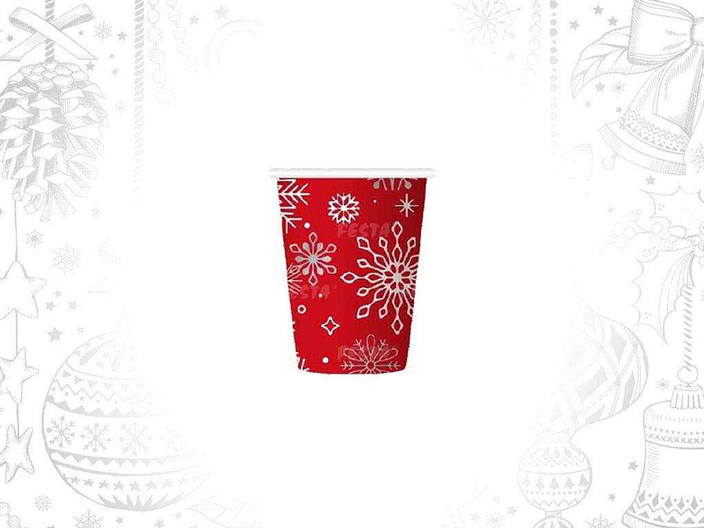 6-PACK VASOS ROJO MERRY CHRISTMAS cod. 9322213